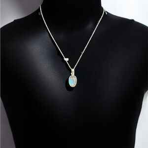 Faceted Labradorite Pendant 925 Silver